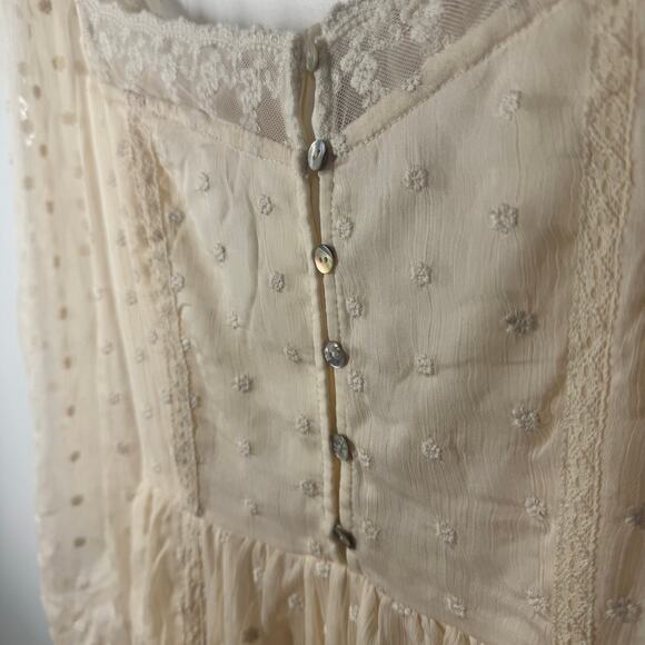 A Collective Story Dress Women M NWT Cream Midi Cream Lace #AD0181-FJA Cottage - Picture 9 of 15